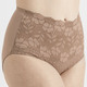Slips - Miss Mary Miederslip mit unterlegter Elastikspitze im Vorderteil – Farbe NOUGAT – Ansicht 1 Slips - Miss Mary Miederslip mit unterlegter Elastikspitze im Vorderteil, in Größe 038 bis 056, in Farbe ROT – Farbe NOUGAT – Ansicht 1