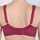 Soft-BH - Laurina BH mit Elastikspitze in den Obercups, in Größe 080 bis 105, in Cup B, in Farbe BORDEAUX – Farbe BORDEAUX – Ansicht 2