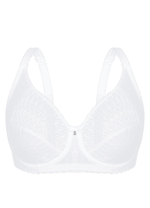 Bügel-BH - Sassa Bügel-BH mit verstärktem Rückteil, in Größe 075 bis 100, in Cup B, in Farbe WEISS Ansicht 4