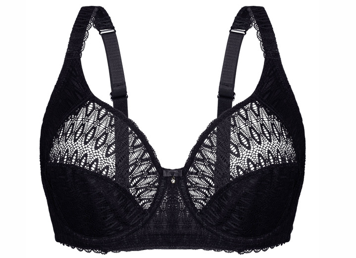 Bügel-BH - Sassa Bügel-BH mit verstärktem Rückteil, in Größe 075 bis 100, in Cup B, in Farbe WEISS Ansicht 8