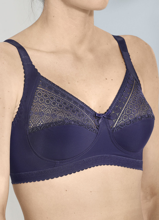 Soft-BH - BH mit Elastikspitze, in Größe 080 bis 105, in Cup C, in Farbe MARINE