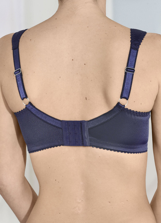 Soft-BH - BH mit unterlegter Elastikspitze, in Größe 080 bis 110, in Cup B, in Farbe MARINE Ansicht 2