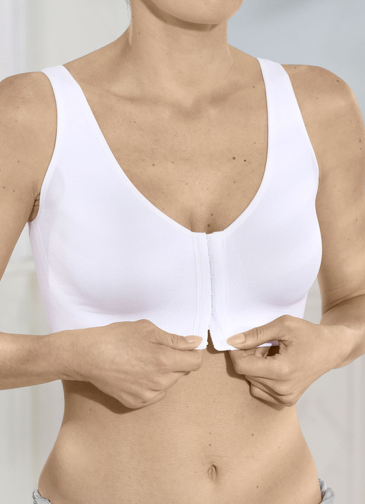 Soft-BH - BH mit praktischem Vorderverschluss, in Größe 3XL bis XXL, in Farbe WEISS Ansicht 1