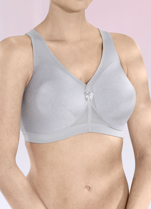 Glamorise - Glamorise Stütz-BH mit Baumwolle, in Größe 085 bis 115, in Cup F, in Farbe SILBERGRAU Ansicht 3