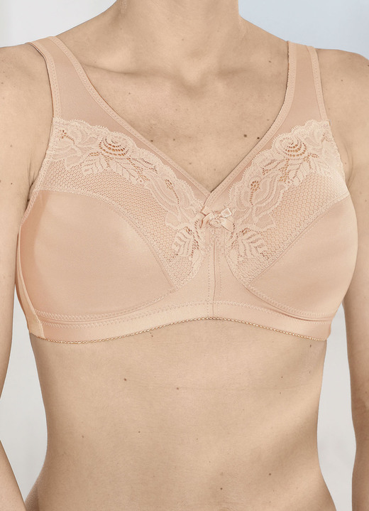 Soft-BH - Glamorise Minimizer-BH mit elastischer Spitze, in Größe 080 bis 110, in Cup E, in Farbe WEISS Ansicht 8