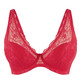 Bügel-BH - LingaDore Bügel-BH mit zarter Elastikspitze, in Größe 075 bis 095, in Cup E, in Farbe SCHWARZ – Farbe ROT – Ansicht 6