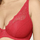 Bügel-BH - LingaDore Bügel-BH mit zarter Elastikspitze, in Größe 075 bis 095, in Cup E, in Farbe SCHWARZ – Farbe ROT – Ansicht 2