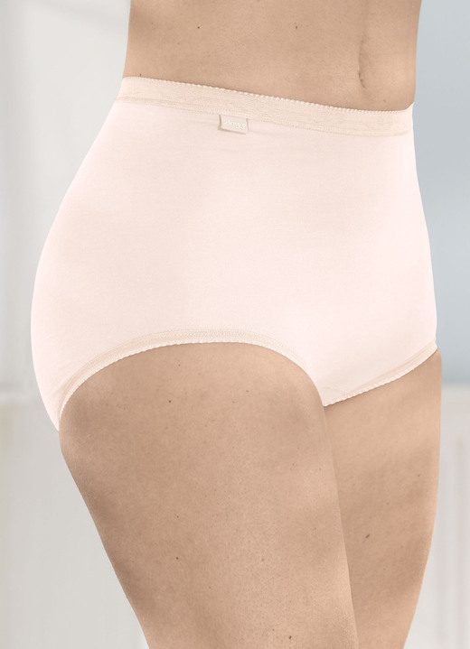 Slips - sloggi Viererpack Maxi-Slips Ansicht 4 Slips - sloggi Viererpack Maxi-Slips, in Größe 038 bis 054, in Farbe 1X BORDEAUX, 1X HELLGRAU MELIERT,X 1X ROSA, 1X MUS Ansicht 4