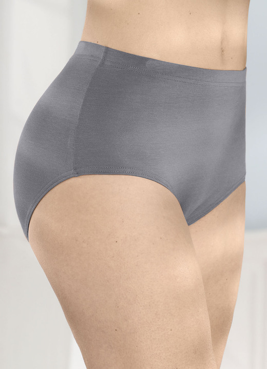 Slips - Viererpack Slips mit Gummizug Ansicht 2 Slips - Viererpack Slips mit Gummizug, in Größe 038 bis 054, in Farbe 2X GRAFIT, 2X JEANSBLAU Ansicht 2