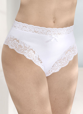 Viererpack Slips mit elastischer Spitze