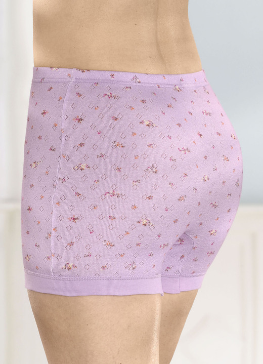 Schlüpfer - Viererpack Schlüpfer mit feinerm Ajour-Dessin, in Größe 038 bis 056, in Farbe 2X FLIEDER, 2X APRICOT Ansicht 2