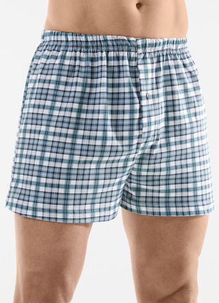 Viererpack Boxershorts mit knöpfbarem Eingriff