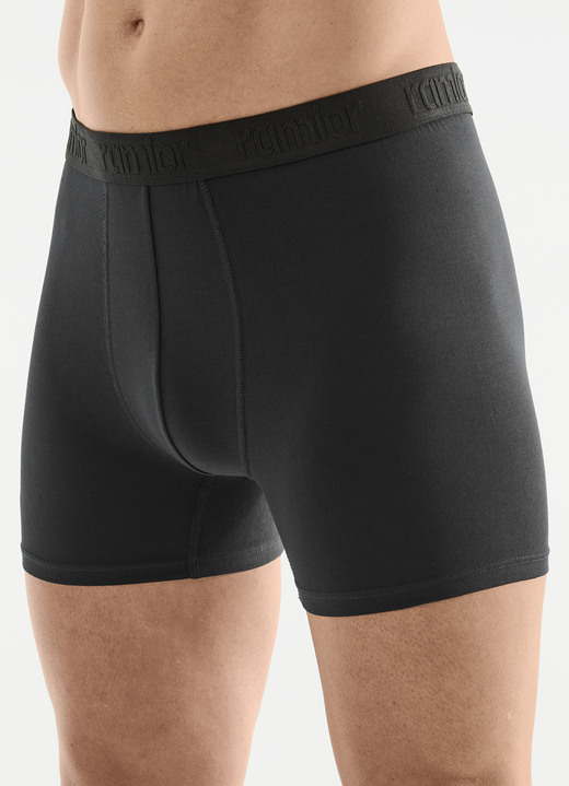 Pants & Boxershorts - Sechserpack Pants mit Elastikbund, in Größe 005 bis 011, in Farbe 2X NAVY, 2X SCHWARZ, 2X GRAU MELIERT Ansicht 2