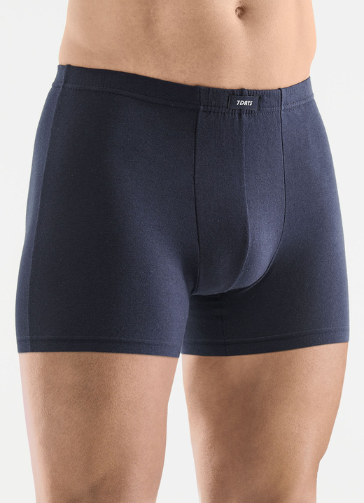 Pants & Boxershorts - Viererpack Pants mit Dehnbund, in Größe 3XL bis XXL, in Farbe 1X MARINE, 1X SCHWARZ, 1X ANTHRAZIT MELIERT, 1X HELLGRAU MELIERT Ansicht 1