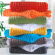 Frottier Handtücher - Flauschig weiche Frottier-Serie mit Hoch-Tief-Struktur – Farbe GELB – Ansicht 2 Frottier Handtücher - Flauschig weiche Frottier-Serie mit Hoch-Tief-Struktur, in Größe 200 (2 Handtücher, 50/100 cm) bis 204 (1 Duschtuch, 70/140 cm), in Farbe GELB – Farbe GELB – Ansicht 2