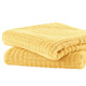Frottier Handtücher - Flauschig weiche Frottier-Serie mit Hoch-Tief-Struktur – Farbe GELB – Ansicht 1 Frottier Handtücher - Flauschig weiche Frottier-Serie mit Hoch-Tief-Struktur, in Größe 200 (2 Handtücher, 50/100 cm) bis 204 (1 Duschtuch, 70/140 cm), in Farbe GELB – Farbe GELB – Ansicht 1