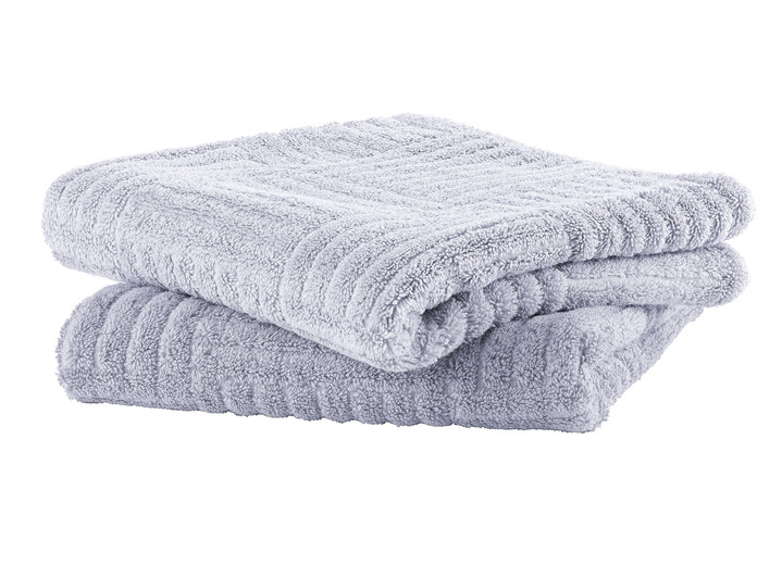 Frottier Handtücher - Flauschig weiche Frottier-Serie mit Hoch-Tief-Struktur, in Größe 200 (2 Handtücher, 50/100 cm) bis 204 (1 Duschtuch, 70/140 cm), in Farbe WEISS Ansicht 10