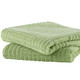 Frottier Handtücher - Flauschig weiche Frottier-Serie mit Hoch-Tief-Struktur, in Größe 200 (2 Handtücher, 50/100 cm) bis 204 (1 Duschtuch, 70/140 cm), in Farbe GELB – Farbe GRÜN – Ansicht 1