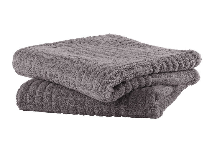 Frottier Handtücher - Flauschig weiche Frottier-Serie mit Hoch-Tief-Struktur Ansicht 5 Frottier Handtücher - Flauschig weiche Frottier-Serie mit Hoch-Tief-Struktur, in Größe 200 (2 Handtücher, 50/100 cm) bis 204 (1 Duschtuch, 70/140 cm), in Farbe GELB Ansicht 5