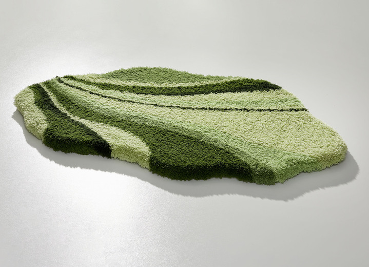 Badgarnituren - Tolle Badgarnitur in barfußweicher Qualität, in Größe 100 (Vorleger halbrund, 50/ 80 cm) bis 112 (WC-Deckelbezug, 47/ 50 cm), in Farbe TERRA Ansicht 5