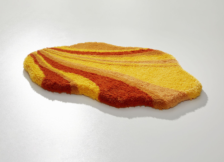 Badgarnituren - Tolle Badgarnitur in barfußweicher Qualität, in Größe 100 (Vorleger halbrund, 50/ 80 cm) bis 112 (WC-Deckelbezug, 47/ 50 cm), in Farbe TERRA Ansicht 1
