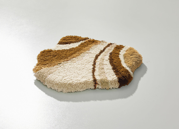 Badgarnituren - Tolle Badgarnitur in barfußweicher Qualität, in Größe 100 (Vorleger halbrund, 50/ 80 cm) bis 112 (WC-Deckelbezug, 47/ 50 cm), in Farbe TERRA Ansicht 22