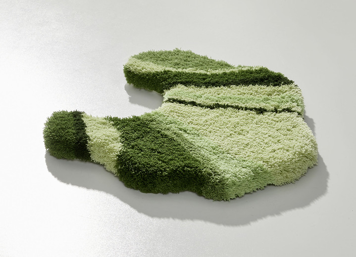 Badgarnituren - Tolle Badgarnitur in barfußweicher Qualität, in Größe 100 (Vorleger halbrund, 50/ 80 cm) bis 112 (WC-Deckelbezug, 47/ 50 cm), in Farbe TERRA Ansicht 7