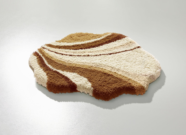 Badgarnituren - Tolle Badgarnitur in barfußweicher Qualität, in Größe 100 (Vorleger halbrund, 50/ 80 cm) bis 112 (WC-Deckelbezug, 47/ 50 cm), in Farbe TERRA Ansicht 20