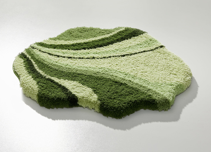 Badgarnituren - Tolle Badgarnitur in barfußweicher Qualität, in Größe 100 (Vorleger halbrund, 50/ 80 cm) bis 112 (WC-Deckelbezug, 47/ 50 cm), in Farbe TERRA Ansicht 6