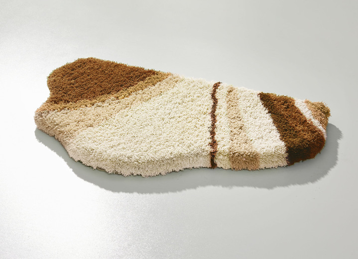 Badgarnituren - Tolle Badgarnitur in barfußweicher Qualität, in Größe 100 (Vorleger halbrund, 50/ 80 cm) bis 112 (WC-Deckelbezug, 47/ 50 cm), in Farbe TERRA Ansicht 17