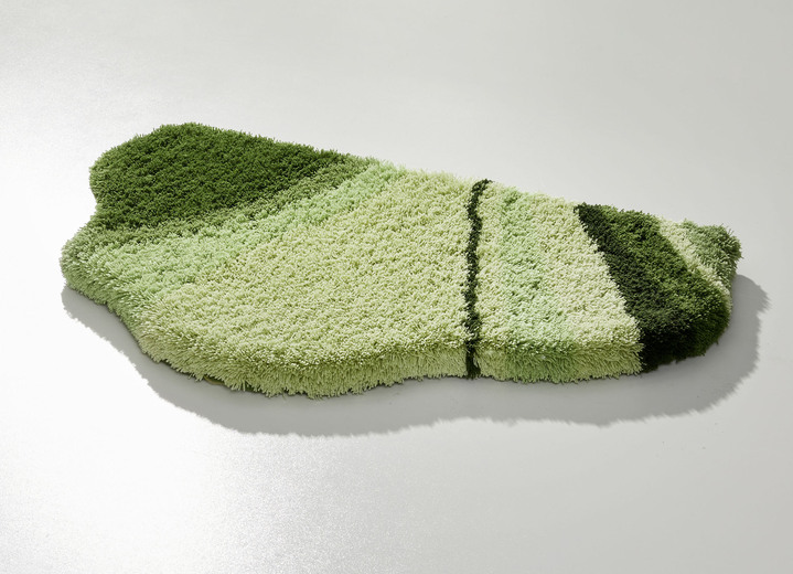 Badgarnituren - Tolle Badgarnitur in barfußweicher Qualität, in Größe 100 (Vorleger halbrund, 50/ 80 cm) bis 112 (WC-Deckelbezug, 47/ 50 cm), in Farbe TERRA Ansicht 3