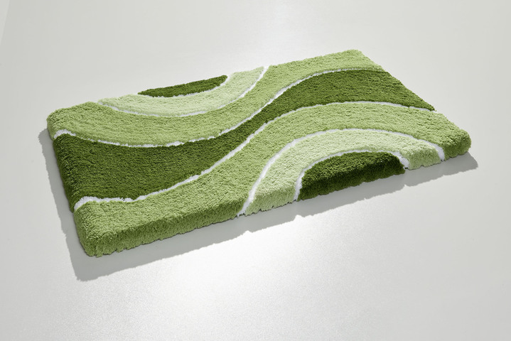 Badgarnituren - Herrlich weiche Badgarnitur, in Größe 100 (Vorleger halbrund, 50/ 80 cm) bis 112 (WC-Deckelbezug, 47/ 50 cm), in Farbe GRÜN Ansicht 18