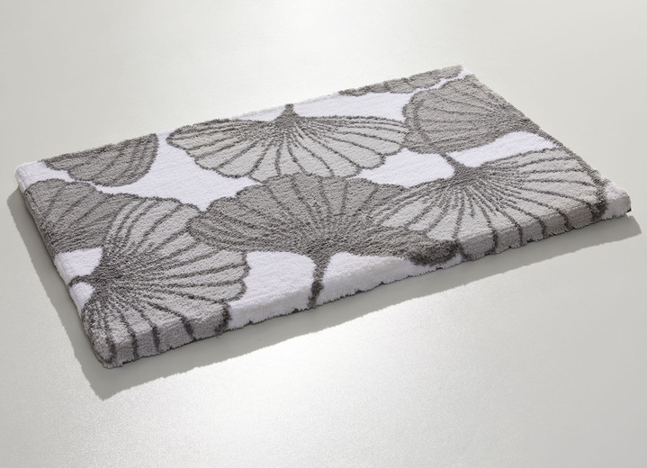 Badgarnituren - Badgarnitur mit Ginkgoblätter-Motiv, in Größe 100 (Vorleger halbrund, 50/ 80 cm) bis 112 (WC-Deckelbezug, 47/ 50 cm), in Farbe CAPPUCCINO Ansicht 5