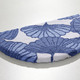 Badgarnituren - Badgarnitur mit Ginkgoblätter-Motiv, in Größe 100 (Vorleger halbrund, 50/ 80 cm) bis 112 (WC-Deckelbezug, 47/ 50 cm), in Farbe CAPPUCCINO – Farbe BLAU – Ansicht 1