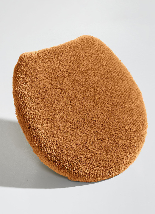 Badgarnituren - Badgarnitur mit Ginkgoblätter-Motiv, in Größe 100 (Vorleger halbrund, 50/ 80 cm) bis 112 (WC-Deckelbezug, 47/ 50 cm), in Farbe CAPPUCCINO Ansicht 21