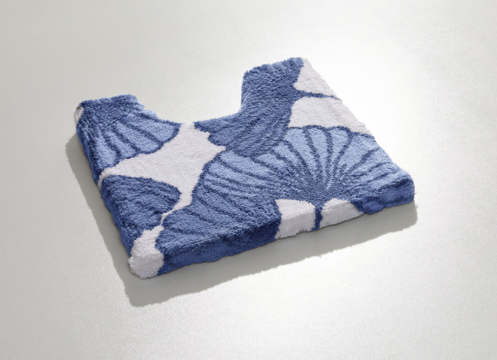 Badgarnituren - Badgarnitur mit Ginkgoblätter-Motiv, in Größe 100 (Vorleger halbrund, 50/ 80 cm) bis 112 (WC-Deckelbezug, 47/ 50 cm), in Farbe CAPPUCCINO Ansicht 26