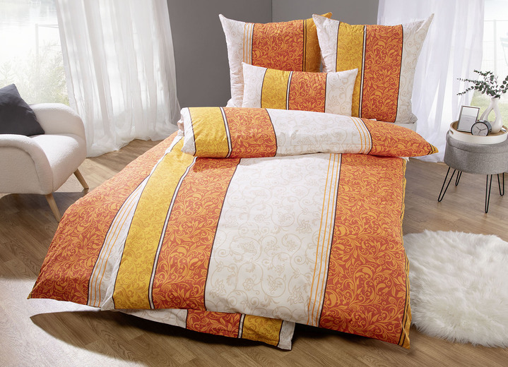 Bettwäschegarnituren - Bettwäsche-Garnitur in Renforcé-Qualität, in Größe 111 (40/80 cm + 135/200 cm) bis 412 (2x 80/80 cm + 2x 135/200 cm), in Farbe GRAU Ansicht 4