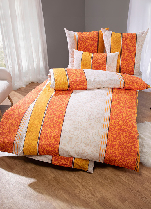 Bettwäschegarnituren - Bettwäsche-Garnitur in Renforcé-Qualität, in Größe 111 (40/80 cm + 135/200 cm) bis 412 (2x 80/80 cm + 2x 135/200 cm), in Farbe GRAU Ansicht 3