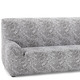 Sessel- & Sofaüberwürfe - Pflegeleichte Stretchbezüge in Schlangenoptik, in Größe 101 (Sesselbezug) bis 113 (Ohrensessel-Bezug), in Farbe CREME – Farbe GRAU – Ansicht 1