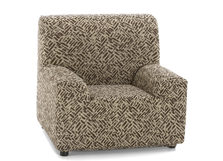 Sessel- & Sofaüberwürfe - Angenehme Stretchbezüge, in Größe 101 (Sesselbezug) bis 113 (Ohrensessel-Bezug), in Farbe CREME Ansicht 4