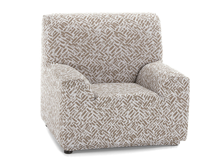 Sessel- & Sofaüberwürfe - Angenehme Stretchbezüge, in Größe 101 (Sesselbezug) bis 113 (Ohrensessel-Bezug), in Farbe CREME Ansicht 15