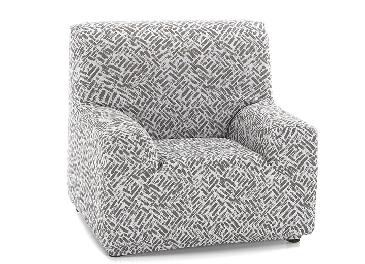 Sessel- & Sofaüberwürfe - Angenehme Stretchbezüge, in Größe 101 (Sesselbezug) bis 113 (Ohrensessel-Bezug), in Farbe GRAU Ansicht 9