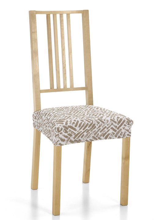 Sessel- & Sofaüberwürfe - Angenehme Stretchbezüge, in Größe 101 (Sesselbezug) bis 113 (Ohrensessel-Bezug), in Farbe CREME Ansicht 1