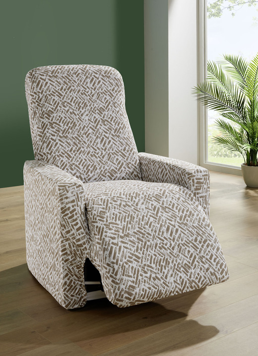 Sessel- & Sofaüberwürfe - Angenehme Stretchbezüge, in Größe 101 (Sesselbezug) bis 113 (Ohrensessel-Bezug), in Farbe GRAU Ansicht 16