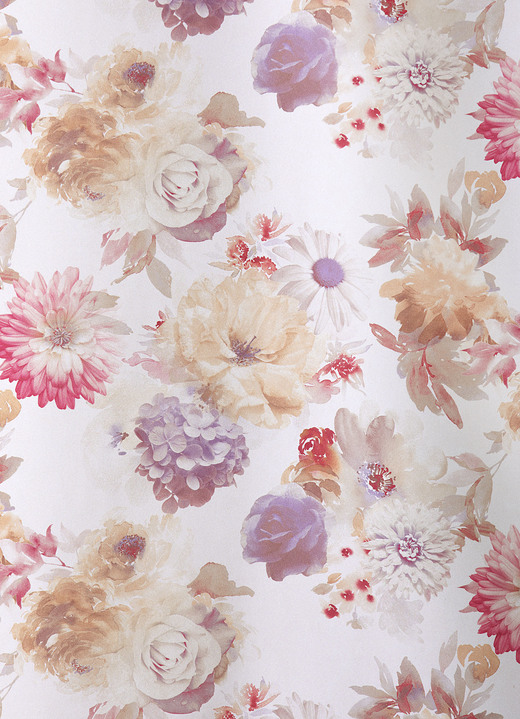 Klassisch - Floral gestaltete Übergardine, in Größe 358 (H145xB140 cm) bis 456 (H245xB140 cm), in Farbe ROSÉ Ansicht 3