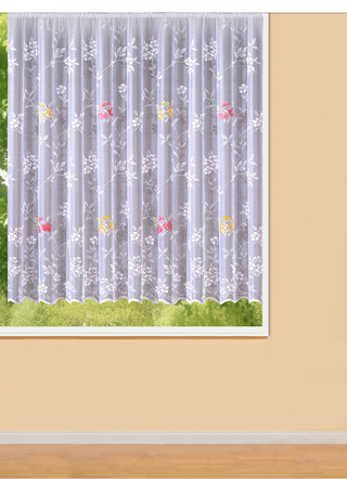 Blumenfenster-Store mit Universalschienenband