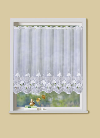 Kleinfenster-Store mit Ginko-Motiv