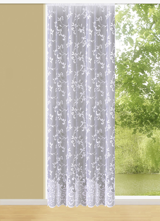 Klassisch - Charmanter Langstore, in Größe 217 (220x300 cm) bis 298 (245x600 cm), in Farbe WEISS Ansicht 1