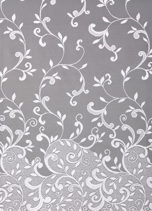 Kurzgardinen - Fabelhafter Kleinfenster-Store, in Größe 879 (80x100 cm) bis 898 (120x200 cm), in Farbe WEISS Ansicht 2