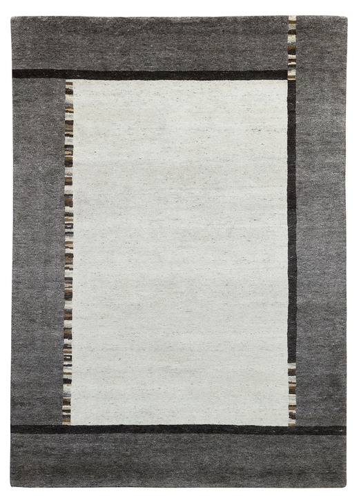 Modern - Handgefertigte Brücken und Teppiche, in Größe 113 (Brücke, 70x140 cm) bis 292 (Teppich, 250x350 cm), in Farbe GRAU Ansicht 1